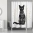 Black Cat House 71x74 Shower Curtain