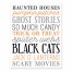 Haunted Houses Halloween Words 8x10 Tabletop Canvas