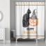 Happy Halloween Cat and Pumpkin 71x74 Shower Curtain