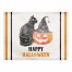 Happy Halloween Cat and Pumpkin 18x14 Poly Twill Placemat