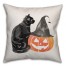 Halloween Cat and Pumpkin Pillow