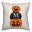 Monogram Jack-o-lantern Pillow