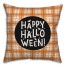 Happy Halloween Plaid Pillow