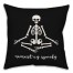 Namastay Skeleton Pillow