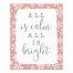 All Is Calm 8x10 Tabletop Canvas
