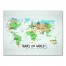 Travel the World Map 30x40 Canvas Wall Art