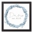 Eucalyptus Family Name Wreath 12x12 Personalized Black Framed Canvas