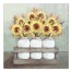 Sunflower Mason Jar Trio 24x24 Canvas Wall Art