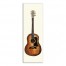Brown Watercolor Acoustic Guitar 12x36 Canvas Wall Art