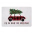 I'll Be Home for Christmas - Plaid 27x18 Floor Mat