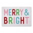 Merry and Bright Colorful Typography 27x18 Floor Mat