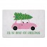 I'll Be Home for Christmas - Pink 27x18 Floor Mat