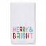 Merry and Bright Colorful Typography 16x25 Towel