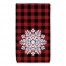 Red Plaid Snowflake 16x25 Towel