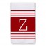 Red Farmhouse Stripes Monogram Tea Towel