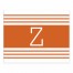 Orange Farmhouse Stripes Monogram Tabletop Art Print