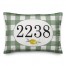 Green Buffalo Check Oval Lemon 14x20 Personalized Indoor / Outdoor Pillow