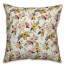 Spring Floral Pattern Pink And Green Jungle Cat 18x18 Indoor / Outdoor Pillow