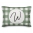 Green Buffalo Check With Monogram Green 14x20 Personalized Indoor / Outdoor Pillow
