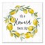 Lemon Wreath 16x16 Personalized Canvas Wall Art