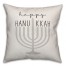 Happy Hanukkah Menorah Pillow