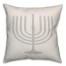 Gray Menorah Pillow