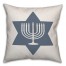 Simple Star of David Menorah Pillow