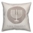 Gray Watercolor Menorah Pillow