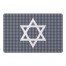 Plaid Star of David 27x18 Floor Mat