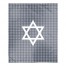 Plaid Star of David 50x60 Sherpa Fleece Blanket