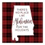 There's No Place Like Alabama For the Holidays 16x16 Canvas Wall Art