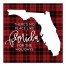 There's No Place Like Florida For the Holidays 16x16 Canvas Wall Art