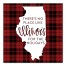 There's No Place Like Illinois For the Holidays 16x16 Canvas Wall Art