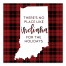 There's No Place Like Indiana For the Holidays 16x16 Canvas Wall Art