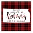 There's No Place Like Kansas For the Holidays 16x16 Canvas Wall Art