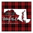 There's No Place Like Maryland For the Holidays 16x16 Canvas Wall Art
