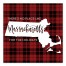 There's No Place Like Massachusetts For the Holidays 16x16 Canvas Wall Art
