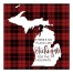 There's No Place Like Michigan For the Holidays 16x16 Canvas Wall Art