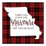 There's No Place Like Missouri For the Holidays 16x16 Canvas Wall Art