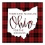 There's No Place Like Ohio For the Holidays 16x16 Canvas Wall Art