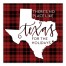 There's No Place Like Texas For the Holidays 16x16 Canvas Wall Art