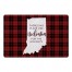 There's No Place Like Indiana For the Holidays 27x18 Floor Mat