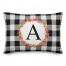 Harvest Buffalo Check Plaid Monogram 14x20 Personalized Spun Poly Pillow