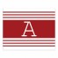 Red Farmhouse Stripes Monogram 8x10 Personalized Tabletop Canvas