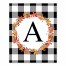 Harvest Buffalo Check Plaid Monogram 8x10 Personalized Tabletop Canvas