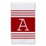 Red Farmhouse Stripes Monogram 16x25 Personalized Towel