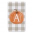 Harvest Pumpkin Buffalo Check Plaid Monogram 16x25 Personalized Towel