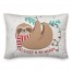 Eat Sleep Be Merry Sloth Pillow