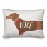 Naughty Nice Doxie Pillow
