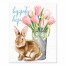 Hippity Hop Bunny Rabbit 8x10 Tabletop Canvas